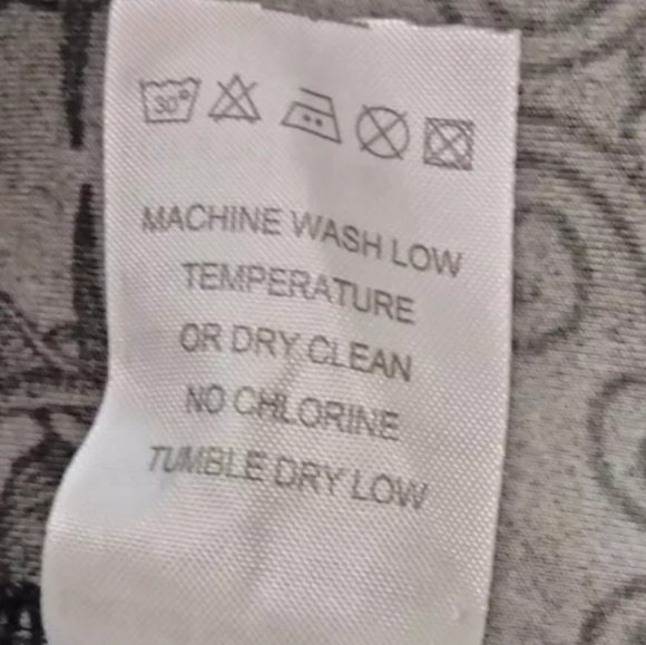 Women's Sundress Sz LG Black & Grey Geometric Pattern Boho Babydoll Dress Lagaci - Picture 9 of 10